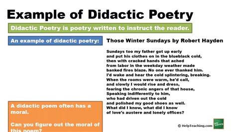 Didactic Poetry Definition and Its Perceptive Depth